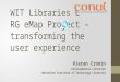 ‘WIT Libraries LORG eMap Project – transforming the user experience’ - Kieran Cronin