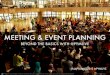 Meeting & Event Planning: Beyond the Basics (Part 1)