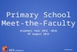 Primary Meet the Faculty