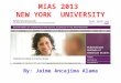 MIAS 2013 New York University 2013 - By: Jaime Ancajima Alama - Peru