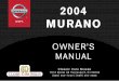 2004 MURANO OWNER'S MANUAL