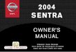 2004 SENTRA OWNER'S MANUAL