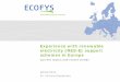 Webinar - Experience with Support Policies for Renewable Energy in EU