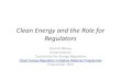 Clean energy and the role for regulators
