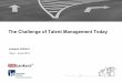 The Challenge of Talent Management