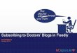 Subscribing to Doctors' Blogs using Feedly