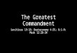 Jesus on the Greatest Commandment