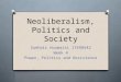 Neoliberalism, politics and society