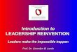 Introduction to Leadership Reinvention