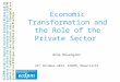 ECDPM  Economic Transformation and the role of the Private Sector