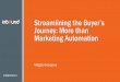 Streamlining the Buyer's Journey: More than Marketing Automation #INBOUND13