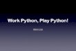 Work Python, play Python~