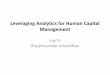 Ideas on Leveraging Analytics for Human Capital Management