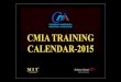 CMIA Training Calendar 2015