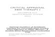 Critical Appraisal EBM-Therapy Journal I