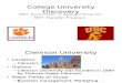 Clemson College University Discovery Presentation