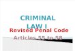 Criminal Law I Revised Penal Code report