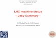 LHC machine status