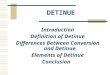 Detinue- Law of Tort I