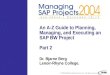 Managing SAP BW Projects Part-2