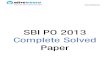 Oliveboard SBIPO 2013 SolvedPaper