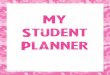 Student Planner Pink Camo