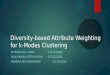 Diversity-based Attribute Weighting for k-Modes Clustering
