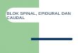 Blok Spinal, Epidural,Caudal