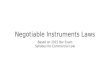 [Syllabus] Negotiable Instruments Law (Bar 2015)