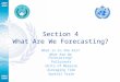 AREP GAW Section 4 What Are We Forecasting? What is in the Air? What Are We Forecasting? Pollutants Units of Measure Averaging Time Spatial Scale