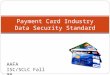 Payment Card Industry Data Security Standard AAFA ISC/SCLC Fall 08