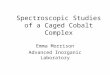 Spectroscopic Studies of a Caged Cobalt Complex Emma Morrison Advanced Inorganic Laboratory