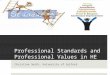 Professional Standards and Professional Values in HE Christine Smith, University of Salford