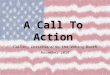 A Call To Action Calling Christians to the Voting Booth November 2014