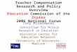 Teacher Compensation Research and Policy Overview Education Commission of the States 2006 National Forum Tony Milanowski Consortium for Policy Research