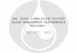 THE JOINT COMMISSION PATIENT BLOOD MANAGEMENT PERFORMANCE MEASURES TAC OCT. 2011