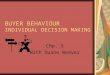 BUYER BEHAVIOUR INDIVIDUAL DECISION MAKING Chp. 9 With Duane Weaver