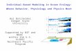 Individual-Based Modeling in Ocean Ecology: Where Behavior, Physiology and Physics Meet Hal Batchelder Oregon State University Supported by NSF and NOAA