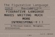 The Figurative Language Review Volume #0 Fifteen Review Questions Free FIGURATIVE LANGUAGE MAKES WRITING MUCH MORE INTERESTING ! ! ! ************ In This