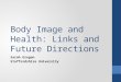 Body Image and Health: Links and Future Directions Sarah Grogan Staffordshire University