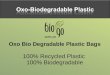 Oxo-Biodegradable Plastic Oxo Bio Degradable Plastic Bags 100% Recycled Plastic 100% Biodegradable