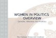 WOMEN IN POLITICS OVERVIEW WOMEN IN POLITICS OVERVIEW Gender, Women and Politics The National Democratic Institute