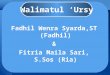 Fadhil Wenra Syarda,ST (Fadhil) & Fitria Maila Sari, S.Sos (Ria) Walimatul ‘Ursy