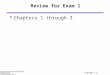 CSE260-1-1 Review for Exam 1  Chapters 1 through 3