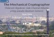 The Mechanical Cryptographer (Tolerant Algebraic Side-Channel Attacks using pseudo-Boolean Solvers) 1