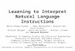 Learning to Interpret Natural Language Instructions Monica Babeş-Vroman +, James MacGlashan *, Ruoyuan Gao +, Kevin Winner * Richard Adjogah *, Marie desJardins