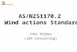 John Holmes (JDH Consulting) AS/NZS1170.2 Wind actions Standard