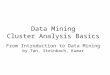 Data Mining Cluster Analysis Basics From Introduction to Data Mining by Tan, Steinbach, Kumar