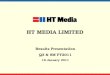 HT MEDIA LIMITED Results Presentation Q3 & 9M FY2011 18 January 2011