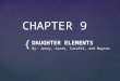 { CHAPTER 9 DAUGHTER ELEMENTS By: Jenny, Aaron, Surafel, and Mayson